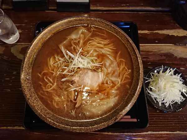 「中華そば大￥１２３０+ワンタンの皮+ネギ」@もちもちの木 白岡店の写真