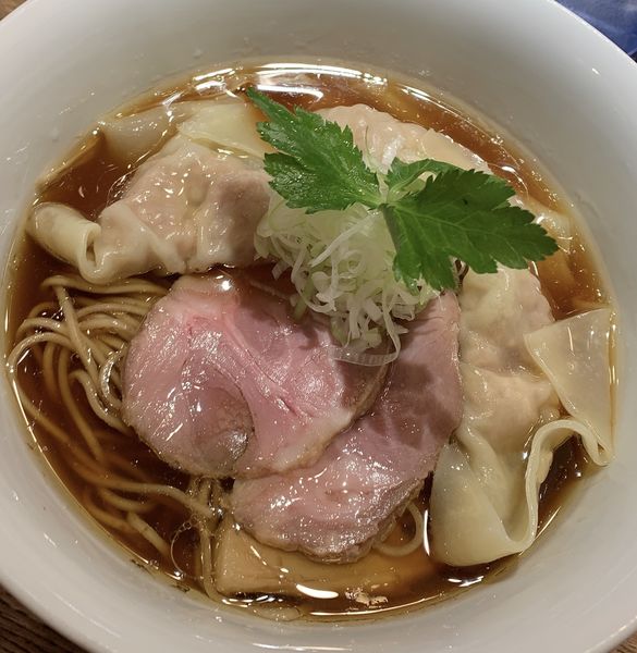 「中華そば800円＋雲吞」@中華そば 麺壁九年 本店の写真