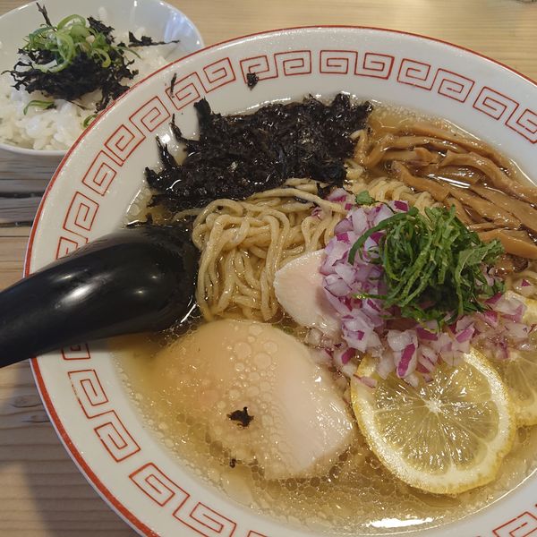 「冷製煮干しそばお茶漬けセット1000円」@中華そば 向日葵 -beyond-の写真
