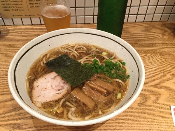 「ハートランド・小瓶→正油ラーメン(¥500+800)」@らーめん なないろの写真