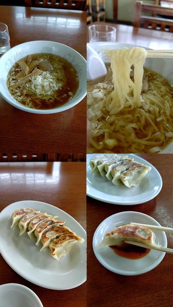 「『純手打ラーメン+餃子(¥600+350)』」@純手打ちラーメン 近江やの写真