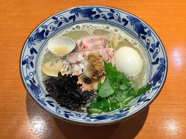 「味玉三種の貝出汁潮そば」@㐂九八 ～garage～の写真