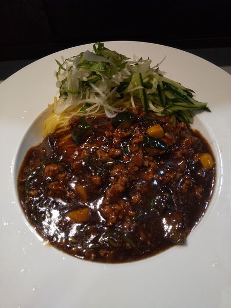 「【限定】夏野菜のジャージャー麺850円」@中華蕎麦 瑞山（ZUIZAN）の写真