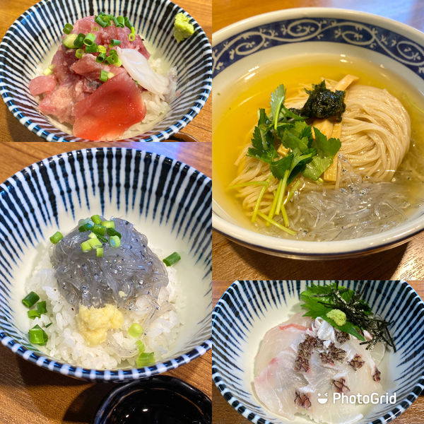 「生シラスと青海苔の冷やしそば(生シラス丼付)￥990・他」@寿製麺よしかわ 川越店の写真