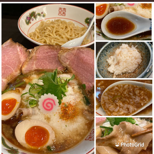 「肉汁とろろつけ麺 850円 味玉肉増し300円 追飯付き」@中華麺きなりの写真