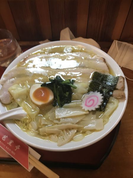 「塩チャーシューワンタン麺」@芭蕉亭の写真