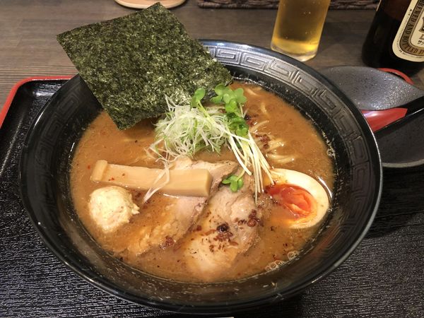 「味噌らぁ麺」@らぁ麺 かりん 西宮北口店の写真
