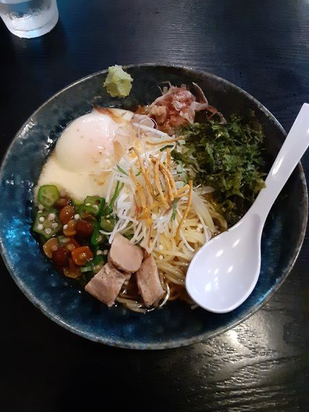 「(限定)アゴ出汁ネバとろぶっかけ(並)900円」@まるふじ食堂の写真