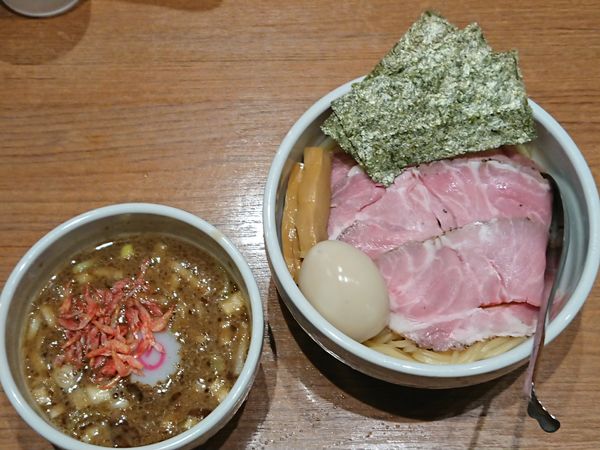「特製つけ麺＋海老つけ麺変更」@煮干中華そば 鈴蘭 新宿店の写真