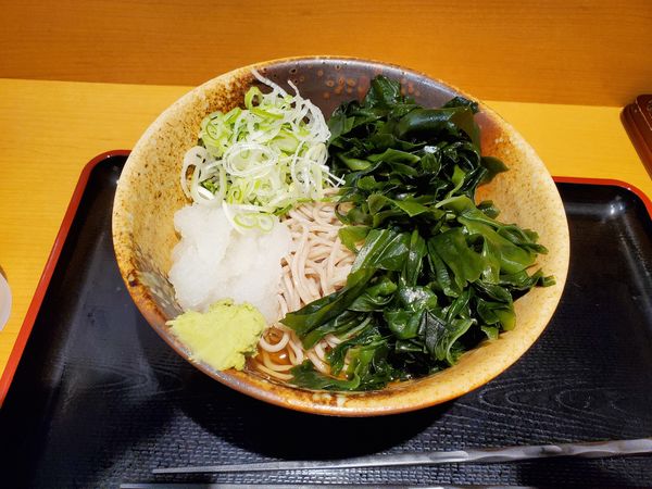 「冷やしわかめそば460円？」@えきめんや 上大岡京急店の写真