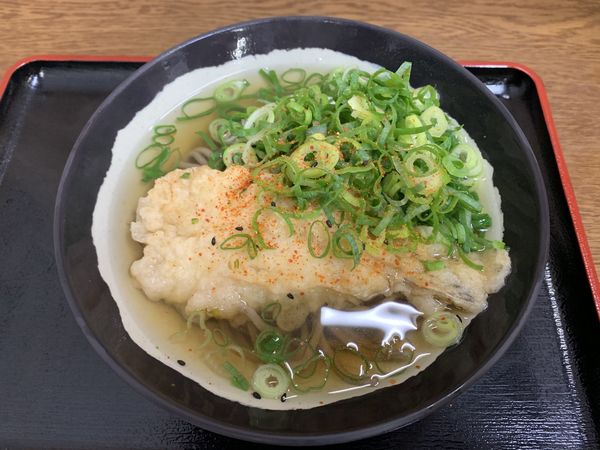 「ふく天そば 640円」@小郡駅弁当の写真