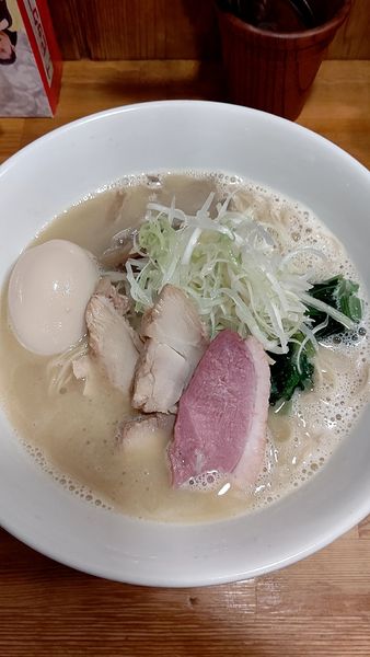 「鶏白湯鴨しおらぁめん　870円」@らーめんや なかじゅう亭 高崎市通町本店の写真