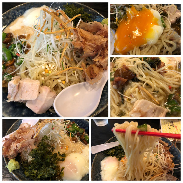 「【限定】アゴ出汁ネバとろぶっかけ(並)900円SNS麺大盛り」@まるふじ食堂の写真