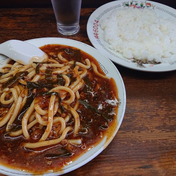 「冷やしスタミナ600円、半ライス150円」@餃子舗 漫々亭 2丁目店の写真