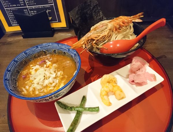 「土日限定 濃厚海老つけ麺」@麺屋 食べいろの写真