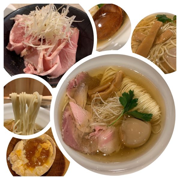 「塩そば(並)650円＋肉増し」@成城青果の写真