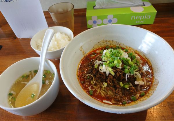 「汁なし担々麺+ごはん」@塩らーめん 千茶屋の写真