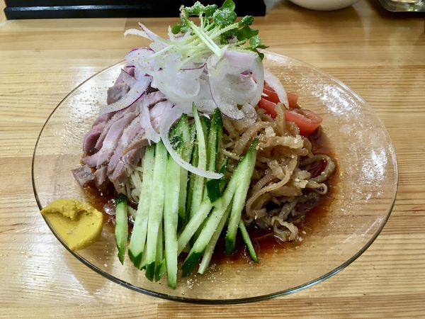 「キリン一番搾り生 中瓶 ＋ 皿ワンタン → 冷し中華」@中華そば こてつの写真