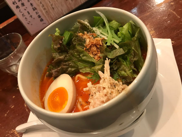 「トマト麺」@鶏白湯麺 蔭山 高田馬場店の写真