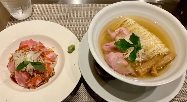 「塩そばと肉丼セット」@成城青果の写真