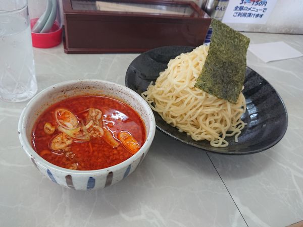 「つけ麺 大 ピリ辛　800円」@醤油家おゝ田の写真