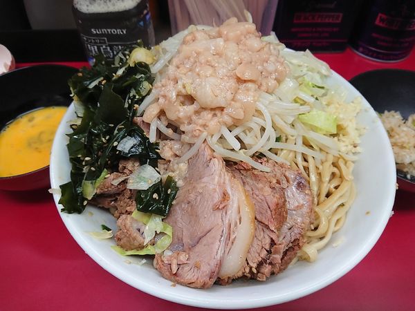 「大豚 冷やし おろし 卵」@ラーメン二郎 中山駅前店の写真