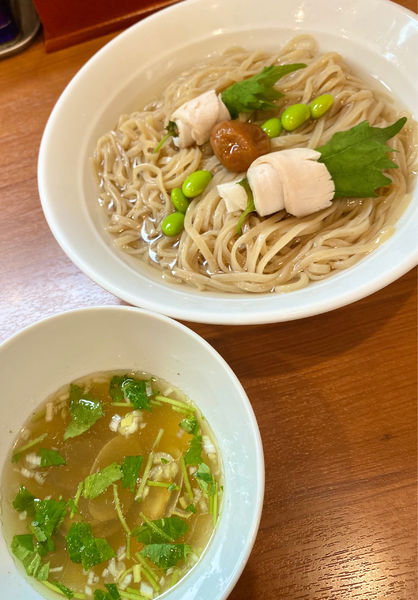 「夏季限定 羅臼昆布と浅利のつけそば¥900」@中華そば 七麺鳥の写真