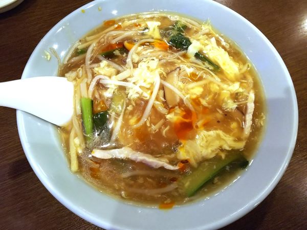 「黒酢サンラー湯メン　800円」@三幸園 白山通り店の写真