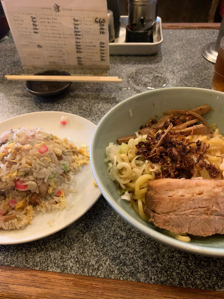 「あぶラーメン　半炒飯」@あぶら〜亭 桜上水本店の写真