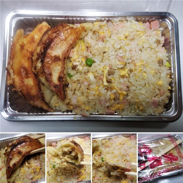 「餃子＆炒飯弁当　600円」@昇龍の写真