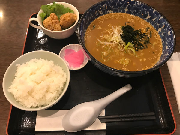 「カレーラーメンセット」@レストラン風車の写真