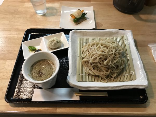 「麦そばのざる～牛尾骨煮干白湯～」@麦そば専門店 麦の上の写真