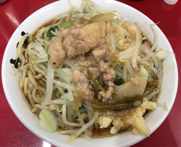 「小ラーメン 玉子 ヤサイちょいマシ ニンニク アブラ」@ラーメン二郎 越谷店の写真