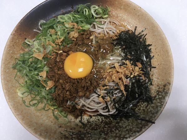 「【期間限定】坦々まぜそば」@えきめんや 上大岡京急店の写真