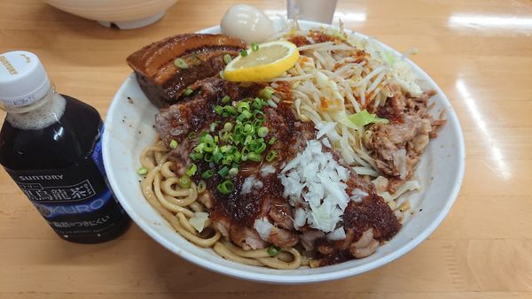 「サーロインステーキ麺1630円+他」@ラーメン富次郎 見和店の写真