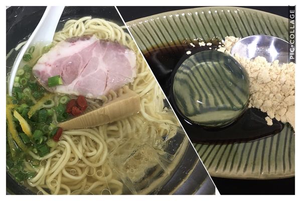 「【夏季限定】アゴだし冷やしめん＋水玉もち」@自家製麺SHINの写真