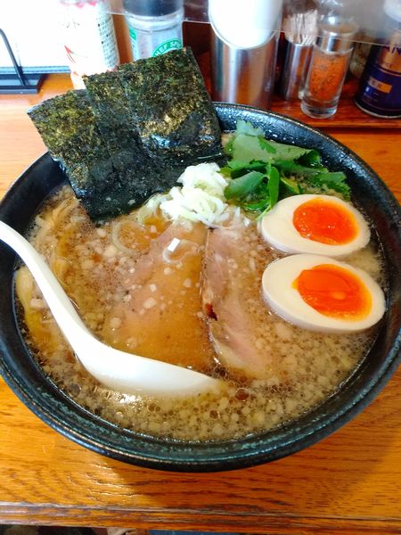 「【限定】特製手揉み麺の背脂中華そば」@麺屋 鶏口の写真