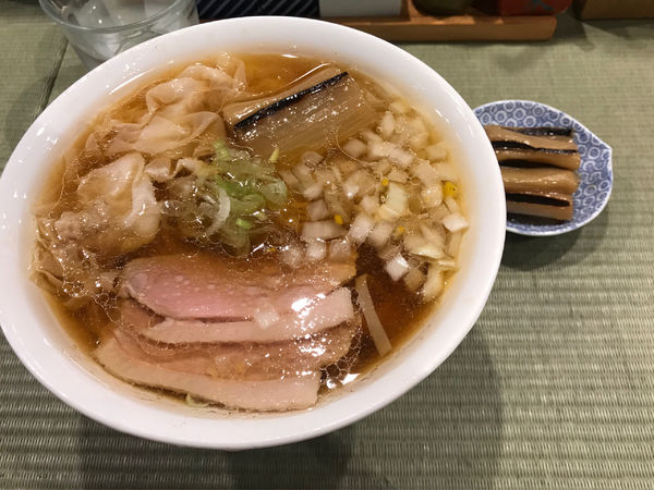 「鴨ワンタン950円＋丸葱150円」@らーめん 鴨to葱の写真