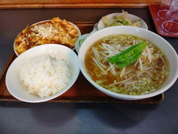 「麻婆豆腐ランチ(ラーメン+麻婆豆腐)750円」@中華料理 東東の写真