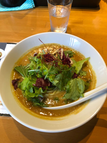 「カレー坦々麺860円+小ライス100円」@担々麺atとなりのあじとの写真