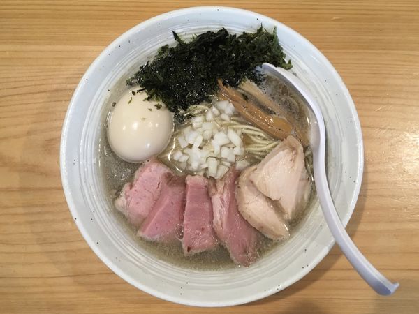 「特製煮干らぁ麺 ＋ 味付き替え玉 ＋ 生卵」@麺屋 さくら井の写真