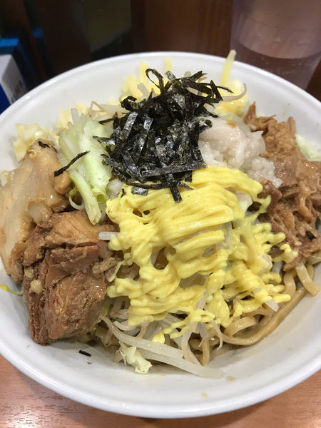 「油そばニンニクアブラカレーマヨ」@らーめん忍者の写真