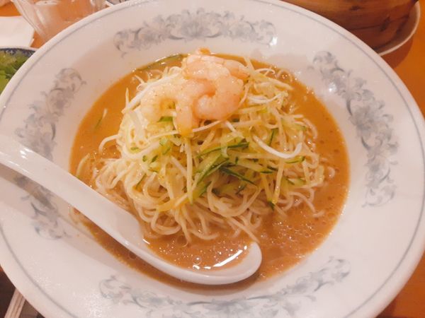 「黄金雲丹冷やし麺」@中国ラーメン 揚州商人 新横浜店の写真