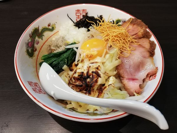 「まぜそば（限定）」@中華麺きなりの写真