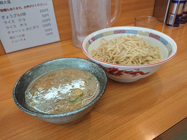 「期間限定 背脂にぼしつけ麺 大盛 800円」@たんめん亭 妙見店の写真