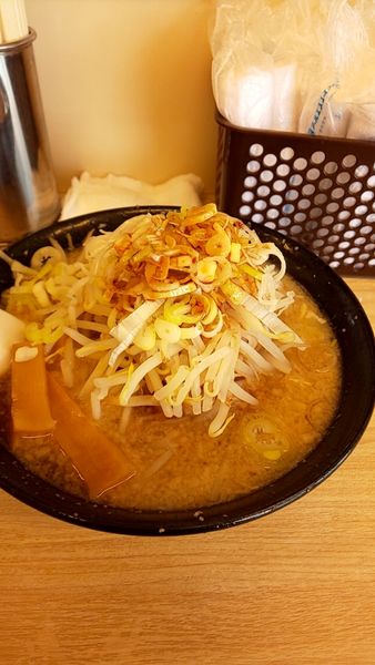 「ミニラーメン➕モヤシトッピング」@らーめん かづの写真