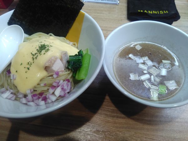 「（限定B）こだわり三種節の濃厚チーズつけ麺¥1000」@塩生姜らー麺専門店 MANNISH 亀戸店の写真