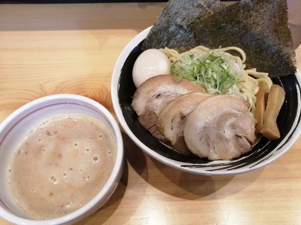 「エビ辛つけ麺 全部のせ 大盛（冷盛り）」@つけ麺まぜそば専門店 えじまんの写真