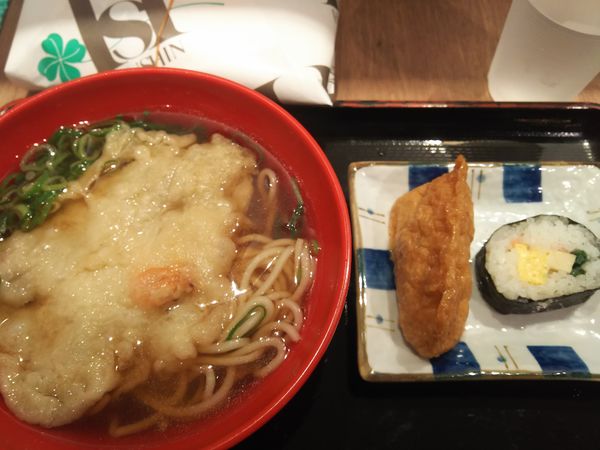 「小腹満腹セット（天ぷら）￥420」@えきそば 梅田阪神本店スナックパークの写真