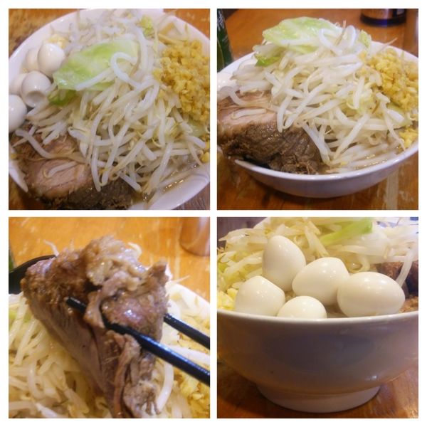 「小ラーメン　しょうが　うずら」@ラーメン二郎 八王子野猿街道店2の写真